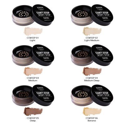 NYX Can’t Stop Won’t Stop Setting Powder – 6 Shades - Beauty Exchange Beauty Supply