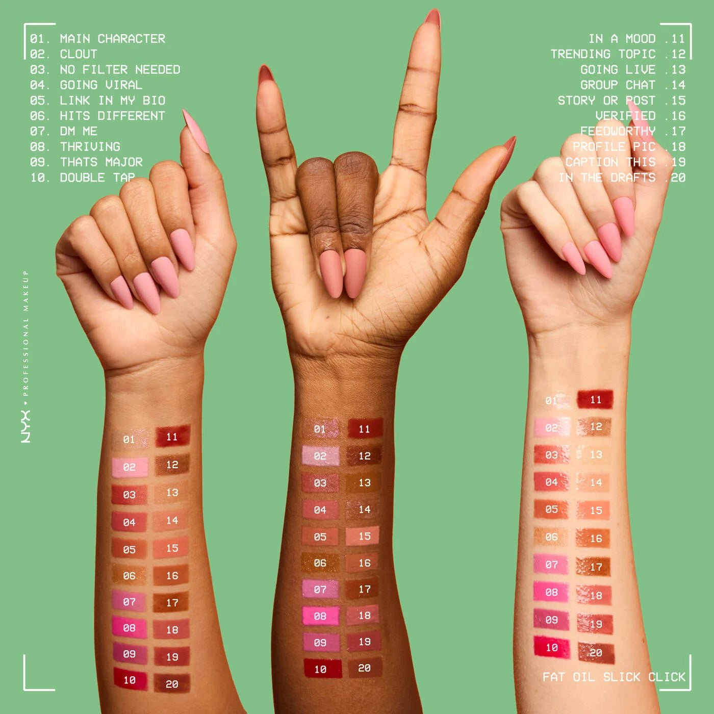 NYX Fat Oil Slick Click Lip Oil Balm – 20 Shades - Beauty Exchange Beauty Supply