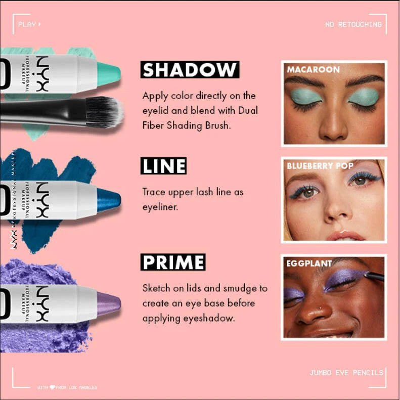 NYX Jumbo Eye Pencil – Eyeshadow & Liner Crayon - Beauty Exchange Beauty Supply
