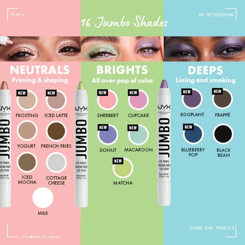 NYX Jumbo Eye Pencil – Eyeshadow & Liner Crayon - Beauty Exchange Beauty Supply