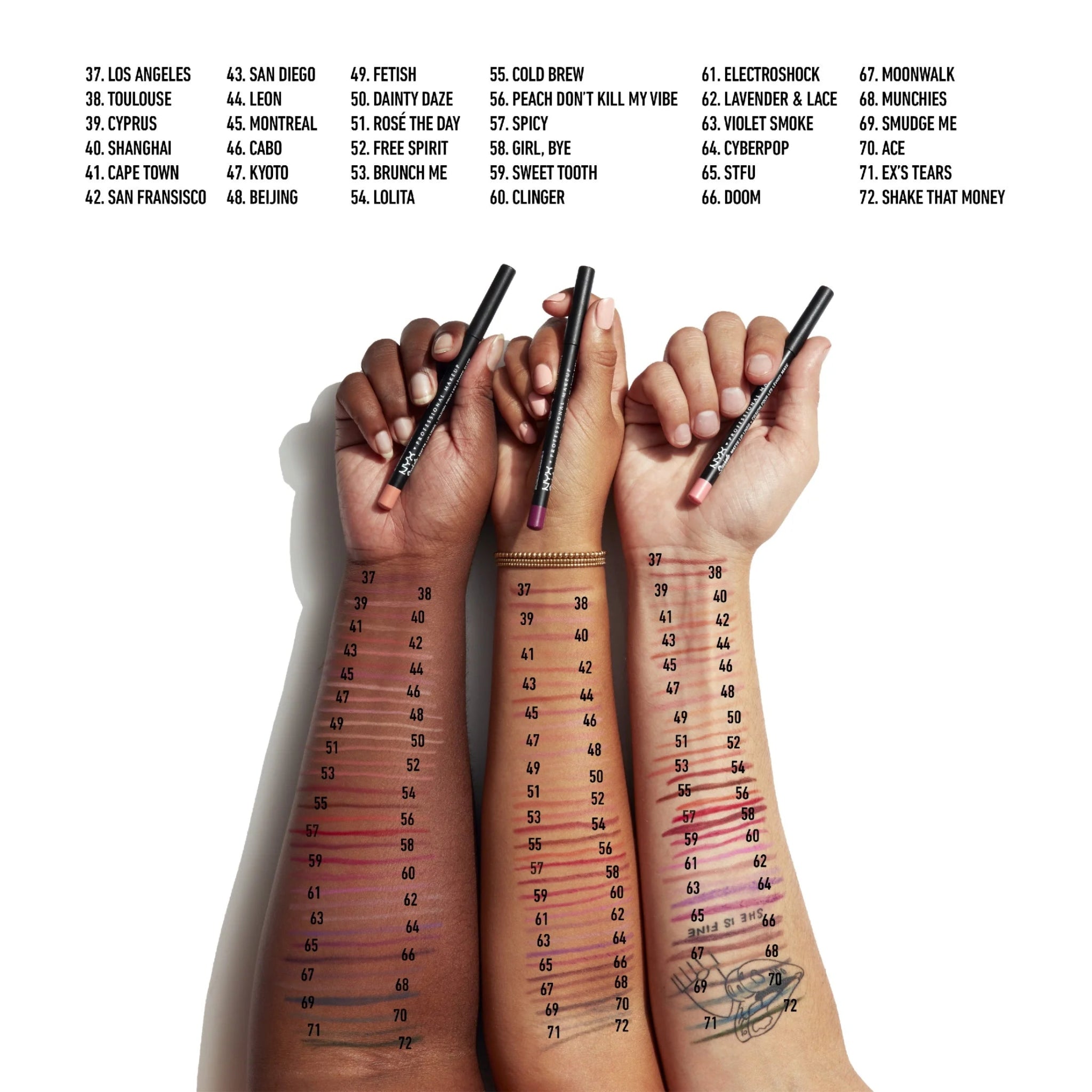 NYX Suede Matte Lip Liner – 70+ Shades - Beauty Exchange Beauty Supply
