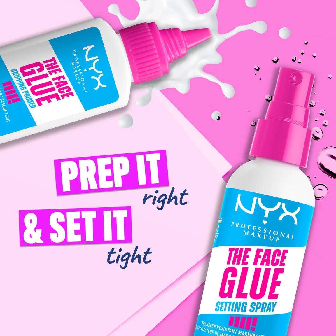NYX The Face Glue Primer & Setting Spray Duo - Beauty Exchange Beauty Supply