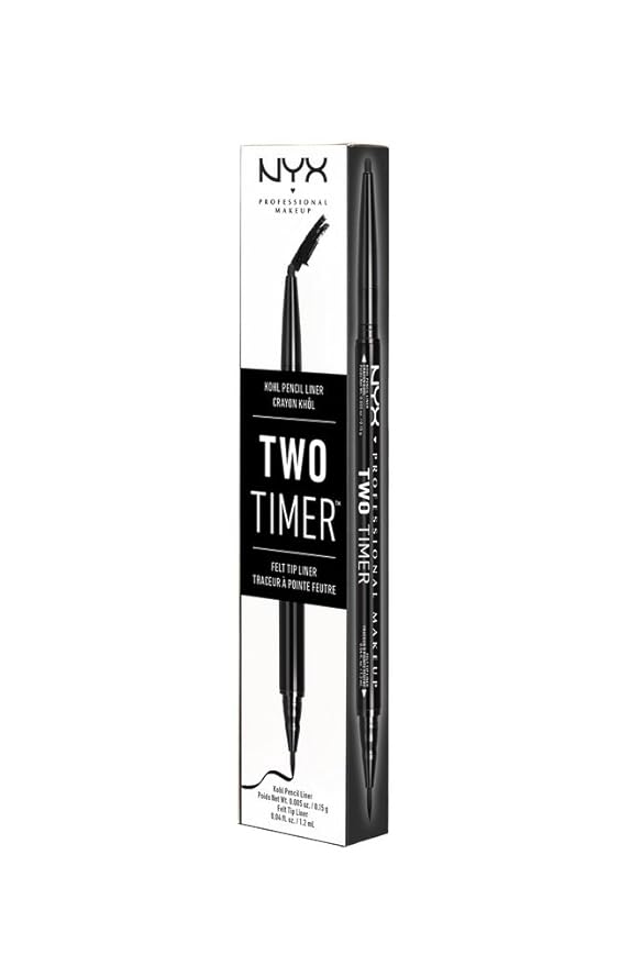 NYX Two - Timer Dual Ended Eyeliner - Jet Black - Beauty Exchange Beauty Supply