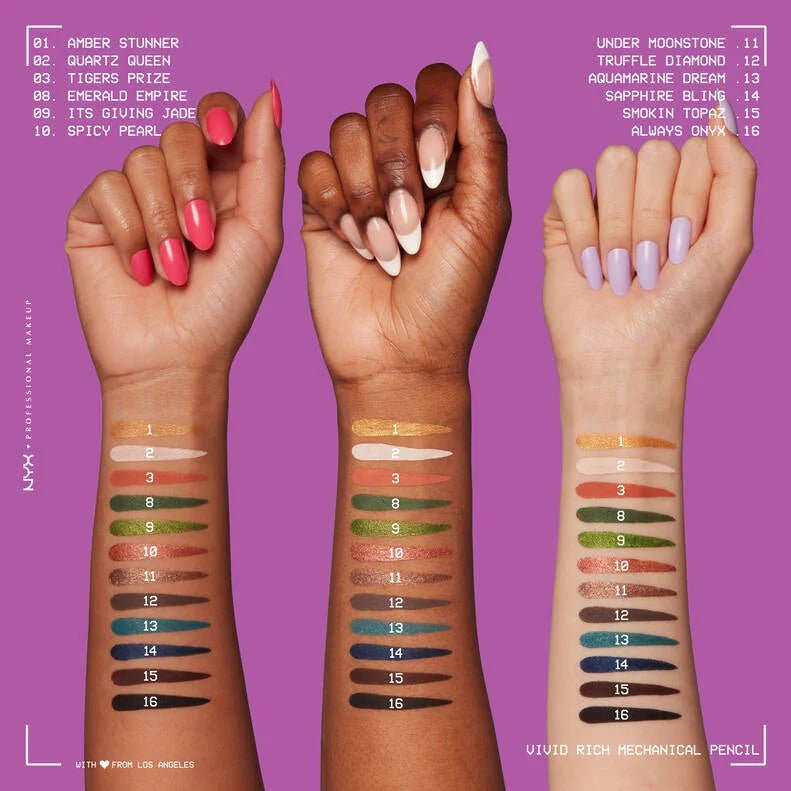 NYX Vivid Rich Mechanical Eye Pencil – 12 Shades - Beauty Exchange Beauty Supply