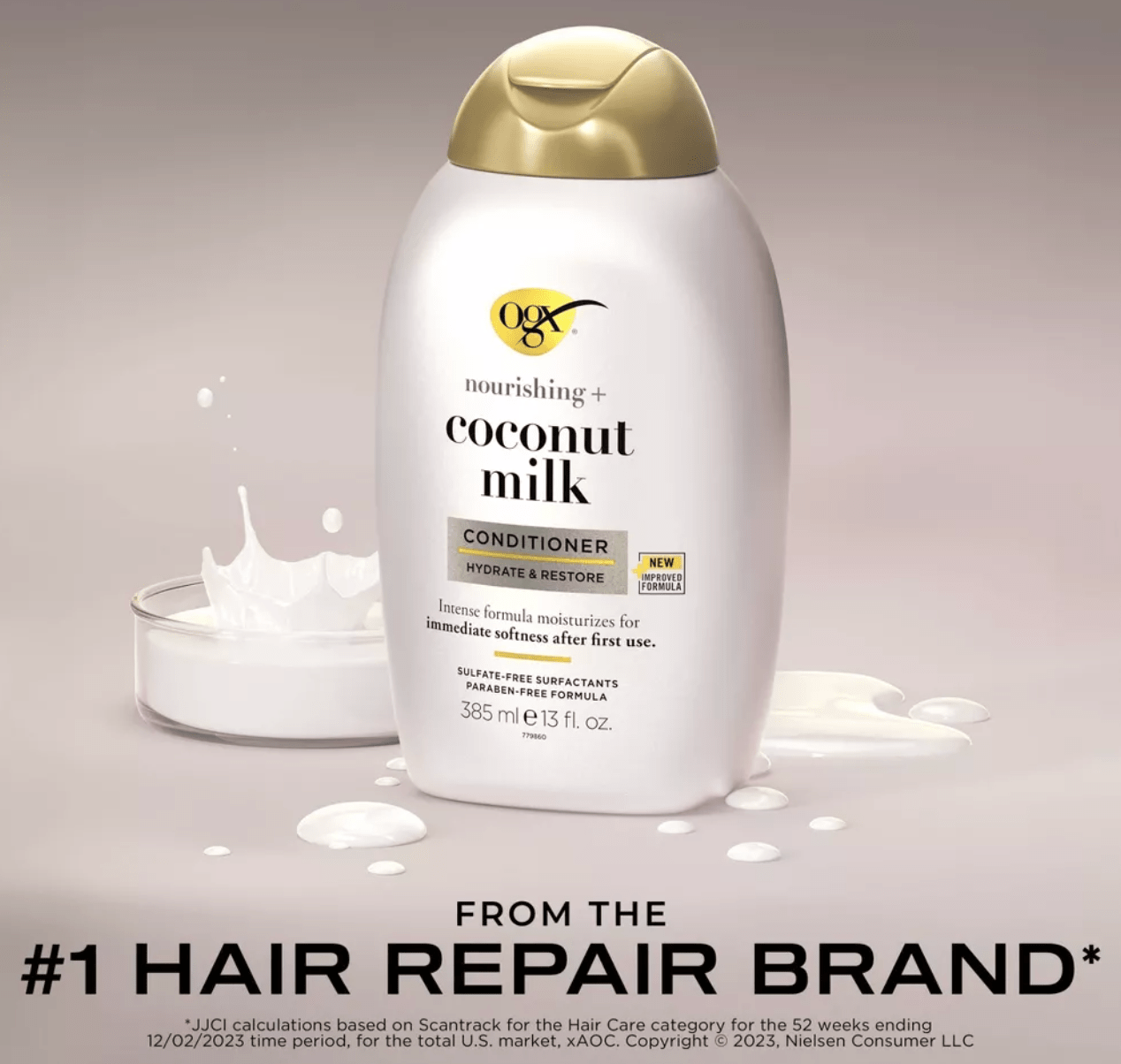 OGX Nourishing + Coconut Milk Shampoo – 13 oz - Beauty Exchange Beauty Supply