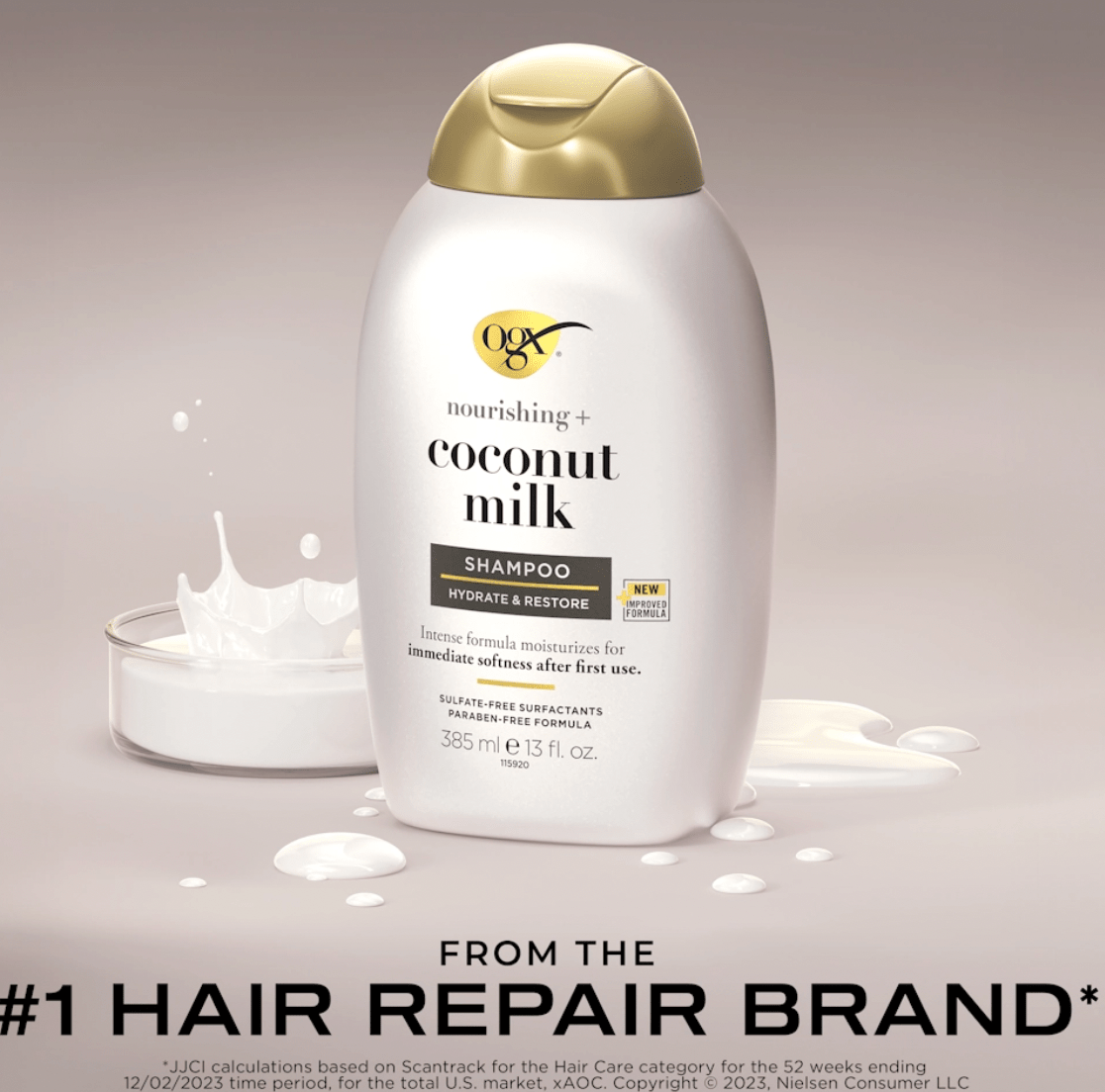 OGX Nourishing + Coconut Milk Shampoo ā 13 oz - Beauty Exchange Beauty Supply