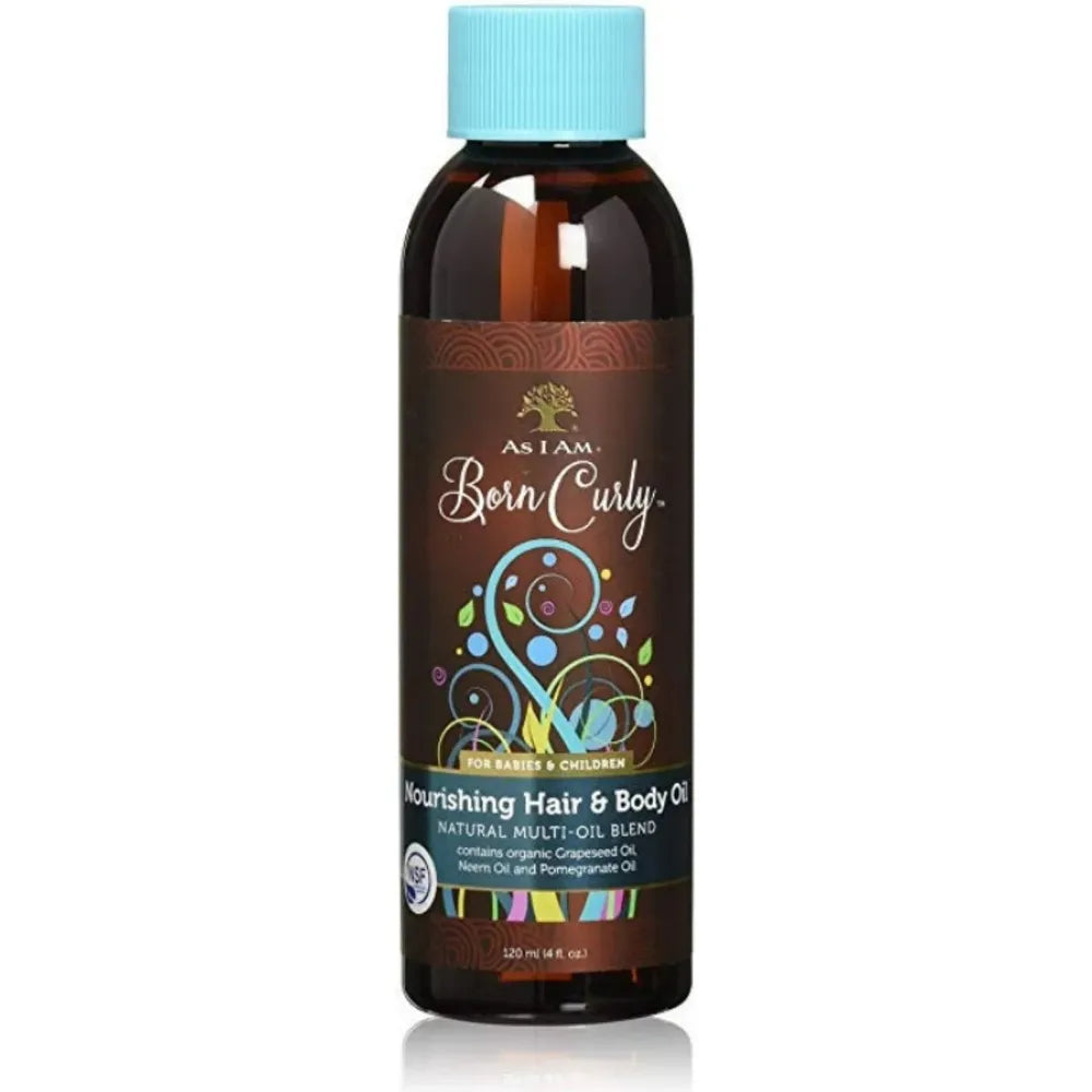 As I Am Born Curly Nourishing Hair & Body Oil – 4 oz