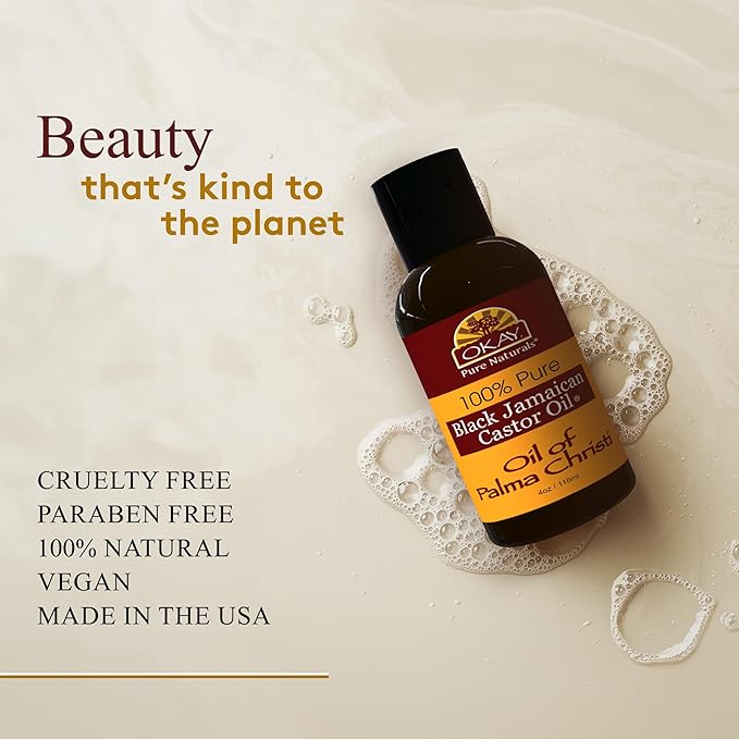 OKAY - 100% Pure Castor Oil | 2 Variants | Black Jamaican & Black Haitian | Oil of Palma Christi | 4oz - Beauty Exchange Beauty Supply