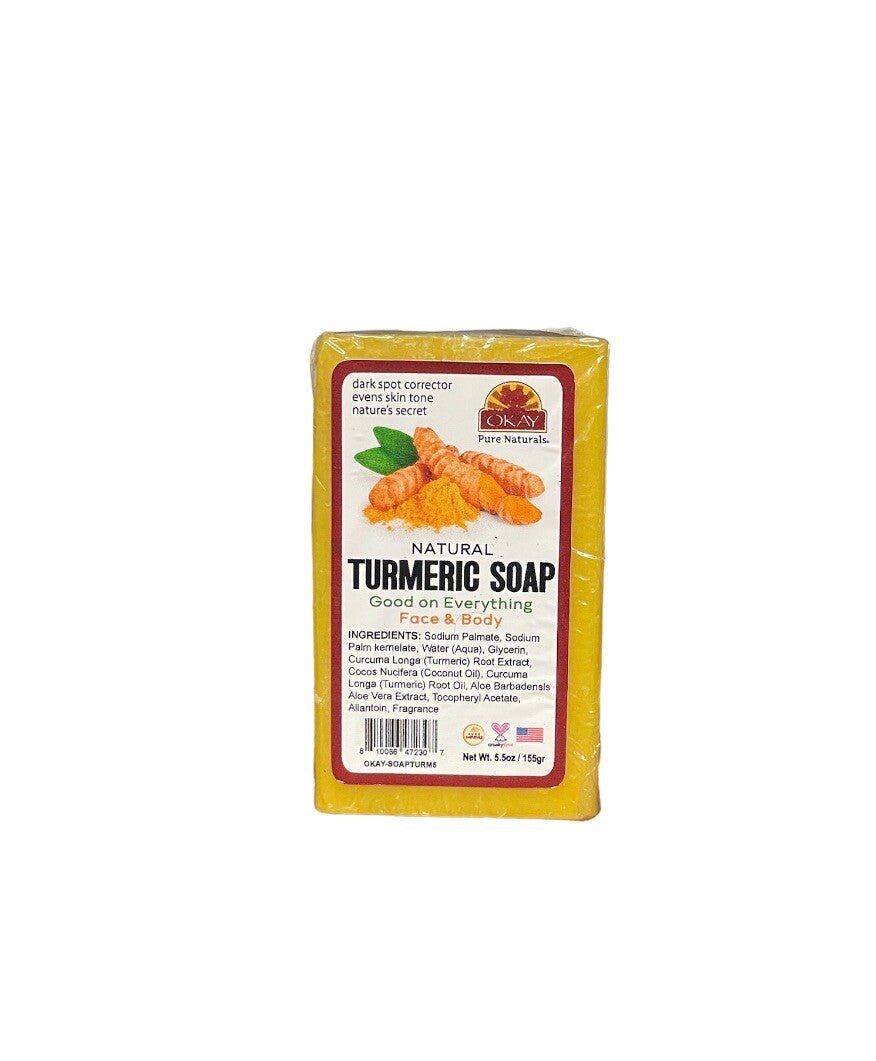 OKAY Pure Naturals Turmeric Soap Bar – 5.5 oz - Beauty Exchange Beauty Supply