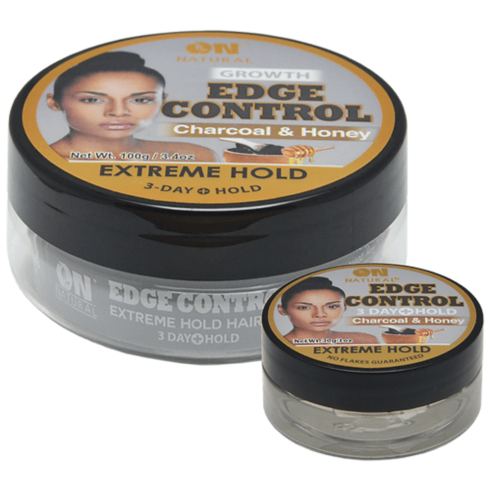 On Natural Edge Control Extreme Hold – Charcoal & Honey | Mango Butter & Pomegranate | Cherry Blossom & Jojoba Oil | Peppermint & Tea Tree – 3.4 oz - Beauty Exchange Beauty Supply