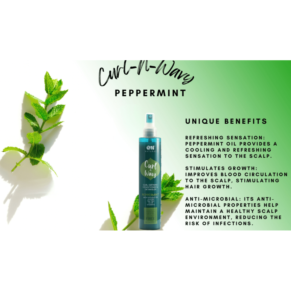 On Naturals Curl - N - Wavy Curl Defining Conditioner & Detangler โ Cherry Blossom, Jamaican Black Castor Oil, Peppermint, Coconut Milk โ 12 oz - Beauty Exchange Beauty Supply