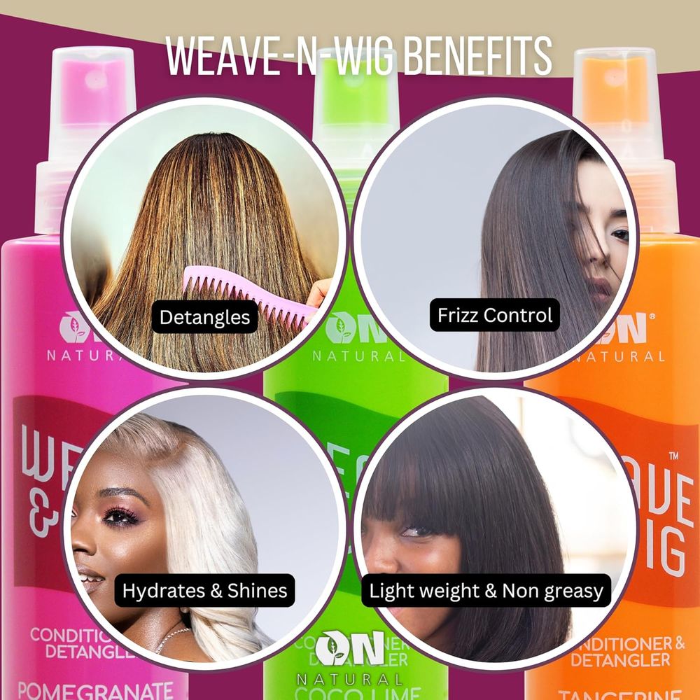 On Organic Premium Oil - Free Weave & Wig Spray โ Pomegranate, Tangerine, Coco Lime โ 8 fl oz - Beauty Exchange Beauty Supply