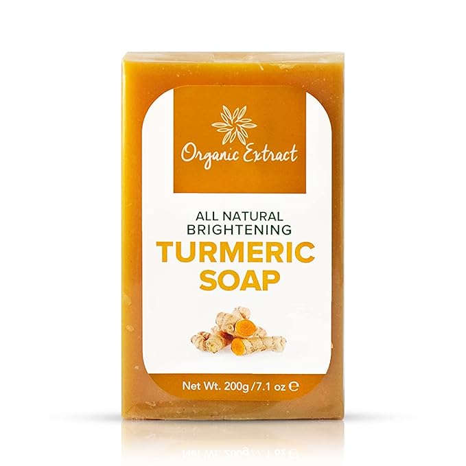 Organic Extract - Tumeric Soap | Skin Brightening Soap Bar | Deeply Moisturizes | Cleanses Skin |Reduces Acne | Dark Spots | 200g - Beauty Exchange Beauty Supply