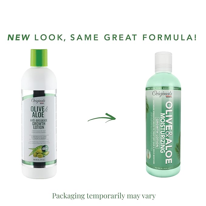 Originals by Africa's Best Olive & Aloe Moisturizing Growth Lotion | Ultimate Hydration + Finishing Lotion for All Hair Types โ Petroleum & Mineral Oil Free โ 12 oz - Beauty Exchange Beauty Supply