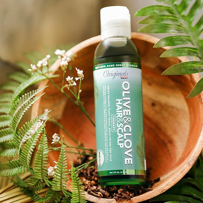 Originals by Africa’s Best Olive & Clove Oil Therapy | Natural Treatment for Dry, Weak, or Brittle Hair – Relieves Scalp Itching, Flaking, & Breakage – 6 oz - Beauty Exchange Beauty Supply