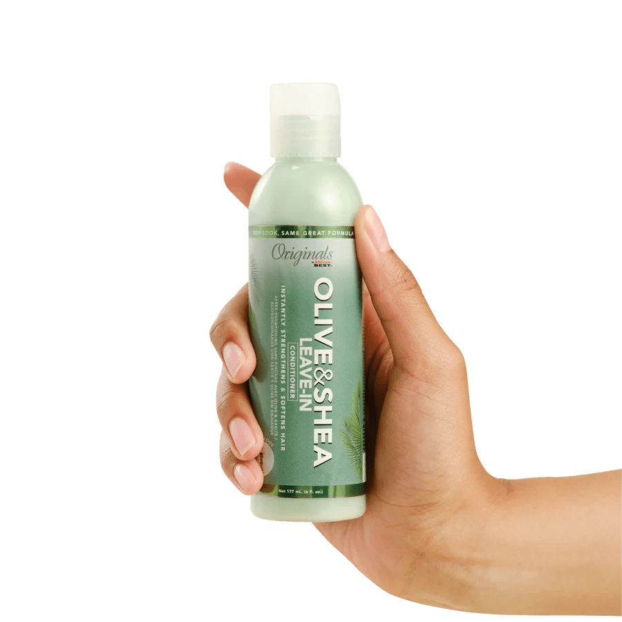 Originals by Africa's Best Olive & Shea Leave - In Conditioner | Moisture - Rich Leave - In Treatment for Softer, Stronger Hair – Detangles, Conditions & Protects – 6 fl oz - Beauty Exchange Beauty Supply