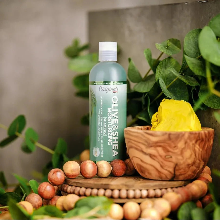 Originals by Africa's Best Olive & Shea Moisturizing Shampoo | Hydrating & Nourishing Cleanser for Dry, Damaged, or Textured Hair – Sulfate - Free – 16 oz - Beauty Exchange Beauty Supply