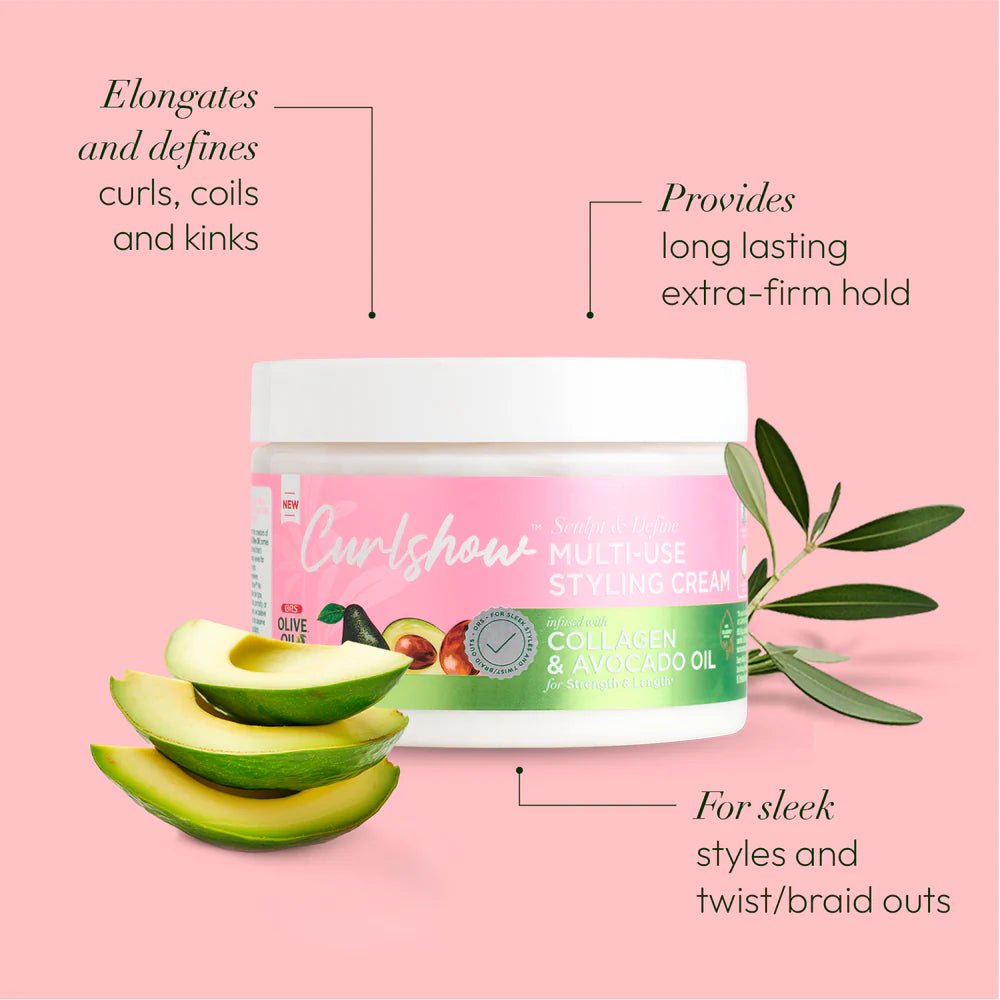 ORS Olive Oil Curlshow Multi - Use Styling Cream – Infused with Collagen & Avocado Oil for Extra - Firm Hold, Strength, & Length (12 oz) - Beauty Exchange Beauty Supply