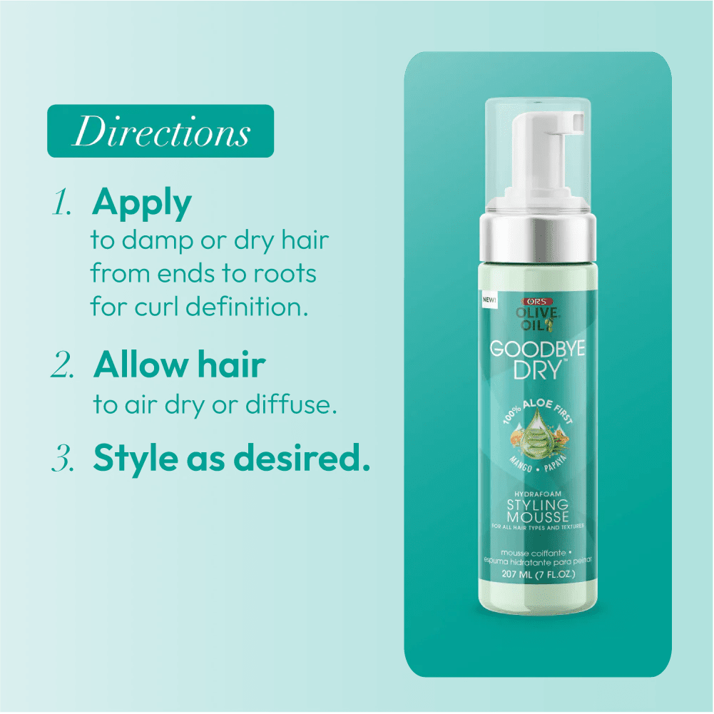 ORS Olive Oil Goodbye Dry Hydrafoam Styling Mousse – 7oz - Beauty Exchange Beauty Supply