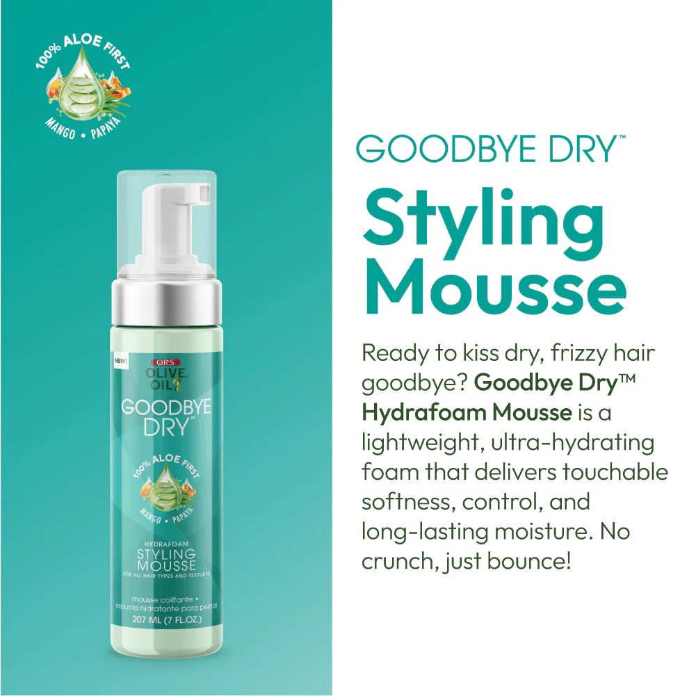ORS Olive Oil Goodbye Dry Hydrafoam Styling Mousse – 7oz - Beauty Exchange Beauty Supply