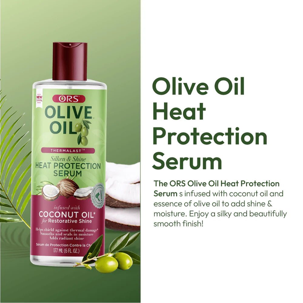 ORS Olive Oil Heat Protection Hair Serum w/ Coconut Oil 6oz - Beauty Exchange Beauty Supply