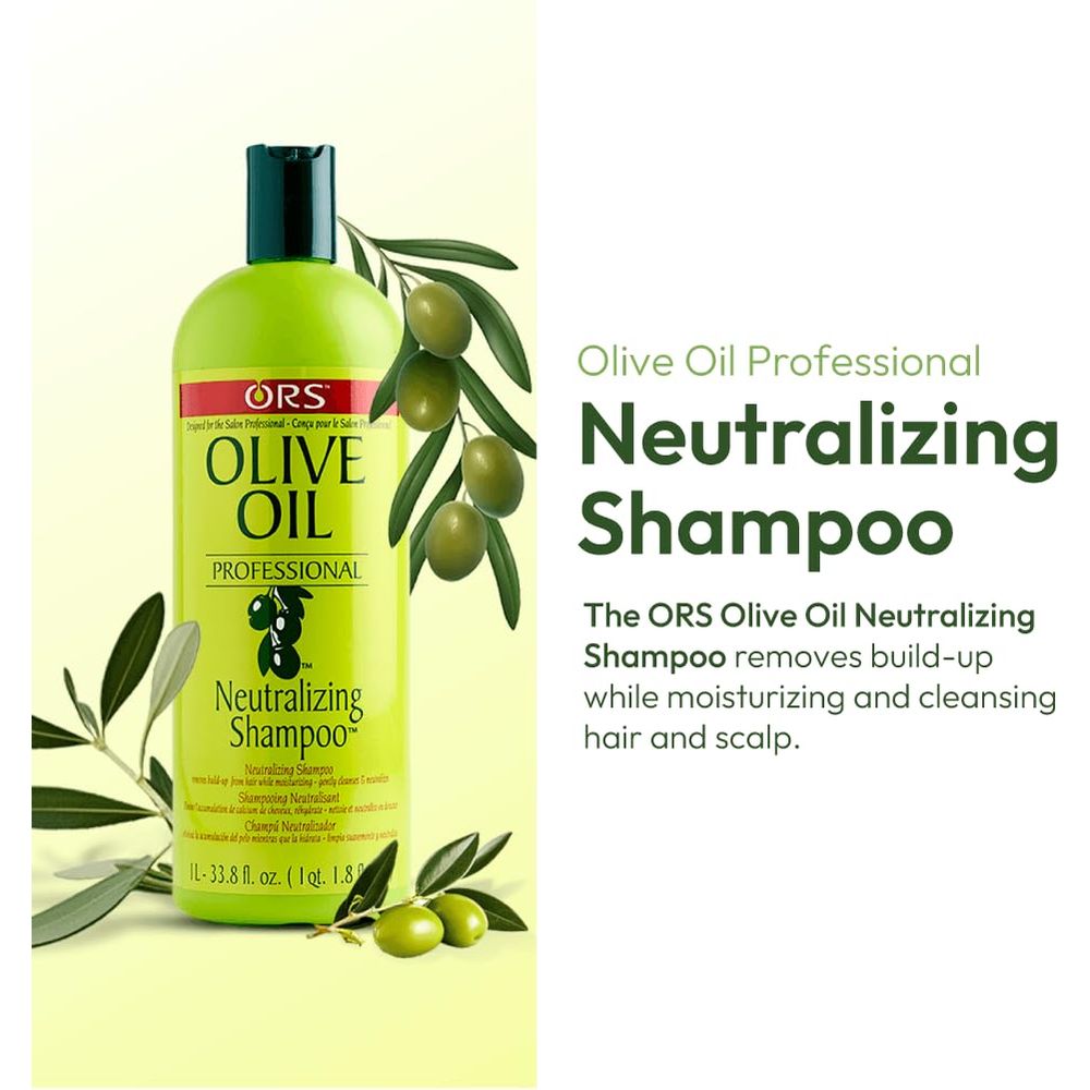 ORS Olive Oil Professional Neutralizing Shampoo – Removes Residue, Restores Moisture – 33.8 oz - Beauty Exchange Beauty Supply