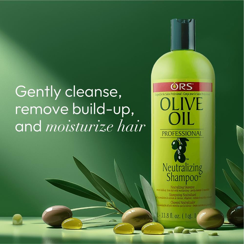 ORS Olive Oil Professional Neutralizing Shampoo – Removes Residue, Restores Moisture – 33.8 oz - Beauty Exchange Beauty Supply