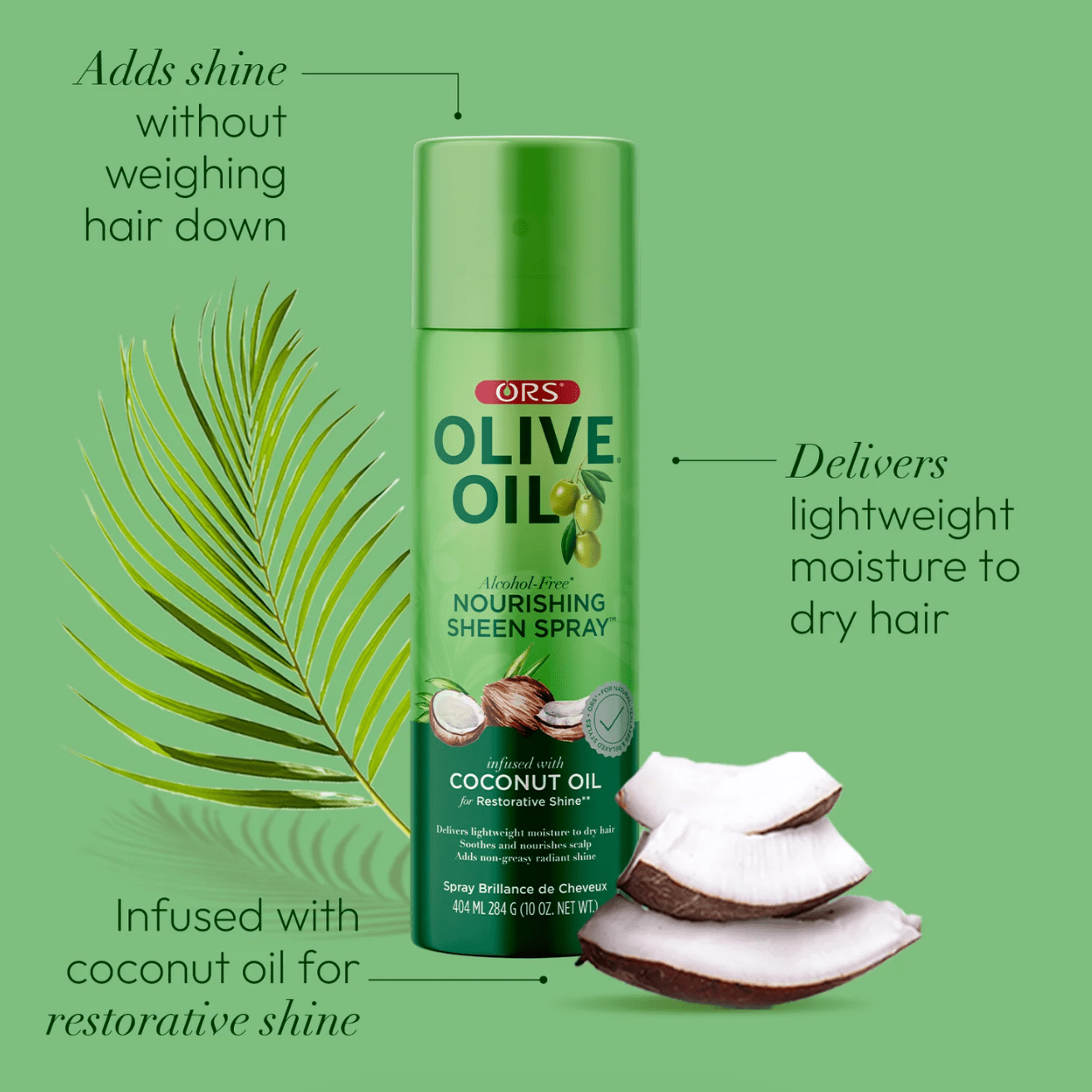 ORS Olive Oil Sheen Spray Coconut – 10 oz - Beauty Exchange Beauty Supply