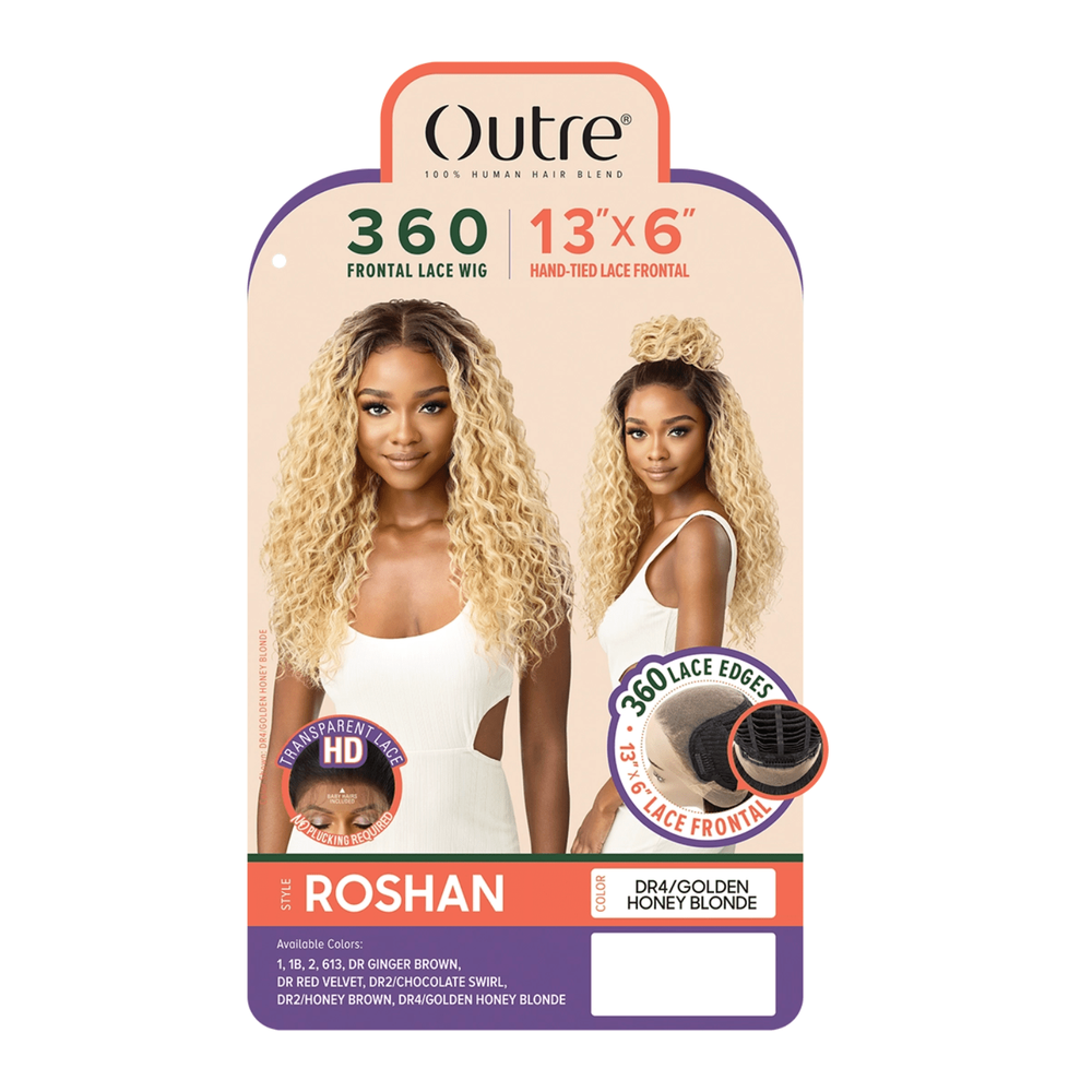 Outre 360 Frontal Lace Wig 13x6 Lace Frontal Human Blended Wig - Roshan - Beauty Exchange Beauty Supply