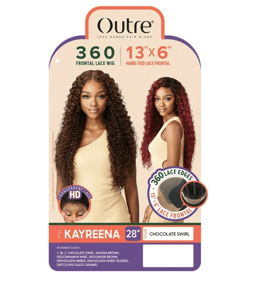Outre 360 Frontal Lace Wig Human Blend Lace Front Wig - Kayreena - Beauty Exchange Beauty Supply