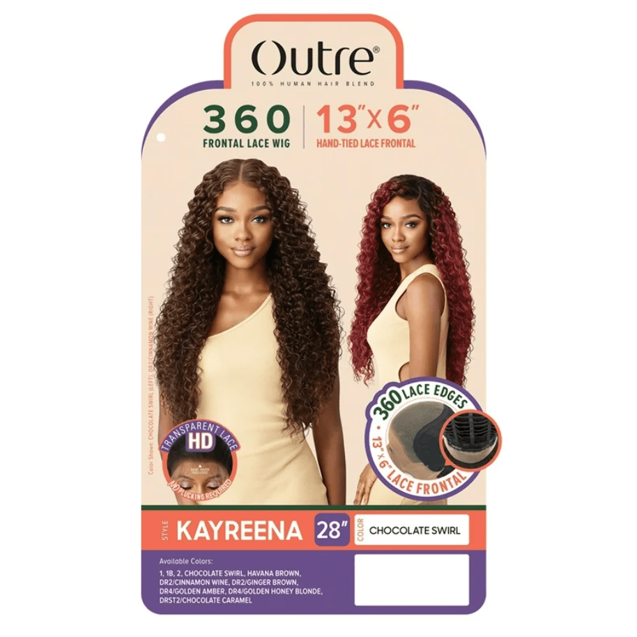 Outre 360 Frontal Lace Wig Human Blend Lace Front Wig - Kayreena - Beauty Exchange Beauty Supply