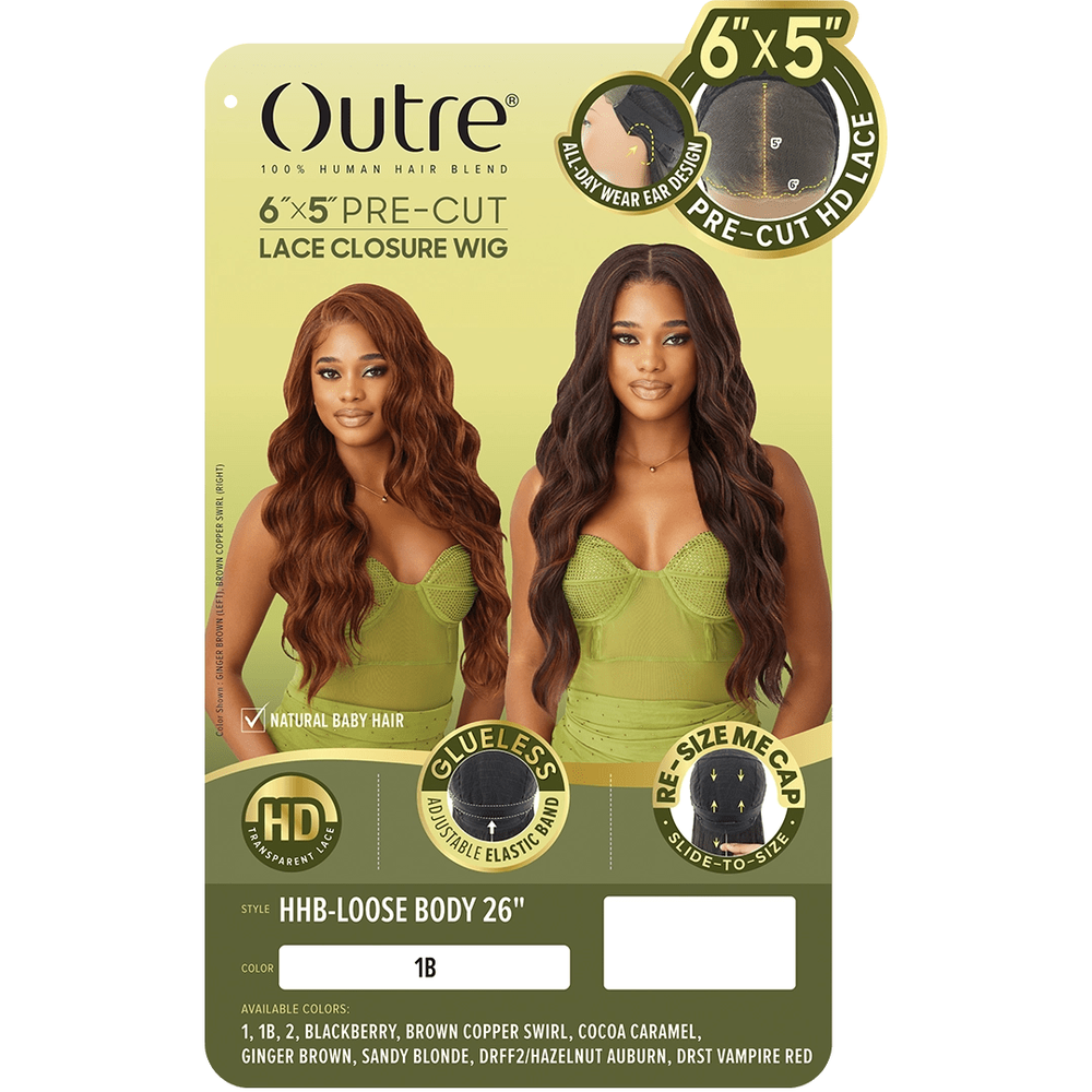 Outre 6x5 Pre - Cut Lace Closure Wig - HHB - Loose Body 26" - Beauty Exchange Beauty Supply