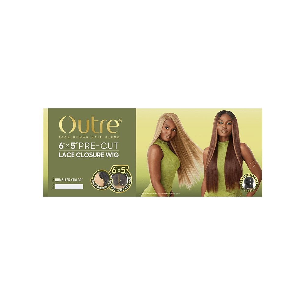 Outre 6x5 Pre - Cut Lace Closure Wig - HHB - Sleek Yaki 30" - Beauty Exchange Beauty Supply