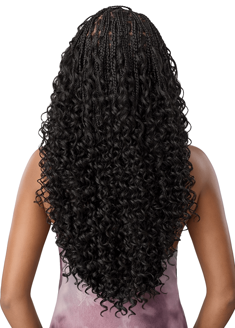 Outre Airtied 100% Fully Hand-Tied Human Hair Blend HD Lace Wig - Boho Passion Box Braids 24" - Beauty Exchange Beauty Supply