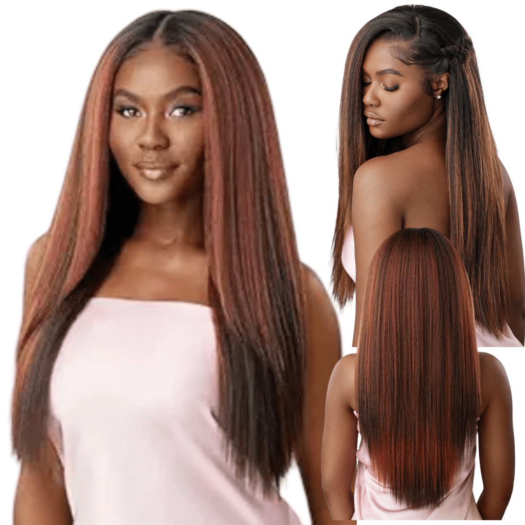 Outre Airtied 100% Fully Hand - Tied Human Hair Blend HD Lace Wig - PERM YAKI 26" - Beauty Exchange Beauty Supply