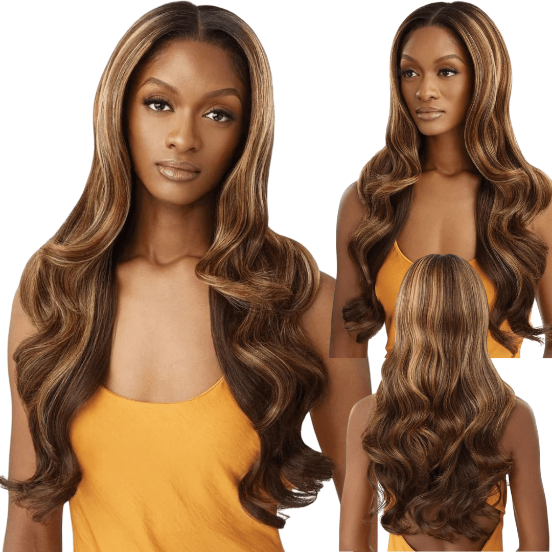 Outre Airtied 100% Fully Hand - Tied Wig Human Hair Blend - Glam Waves 28" - Beauty Exchange Beauty Supply