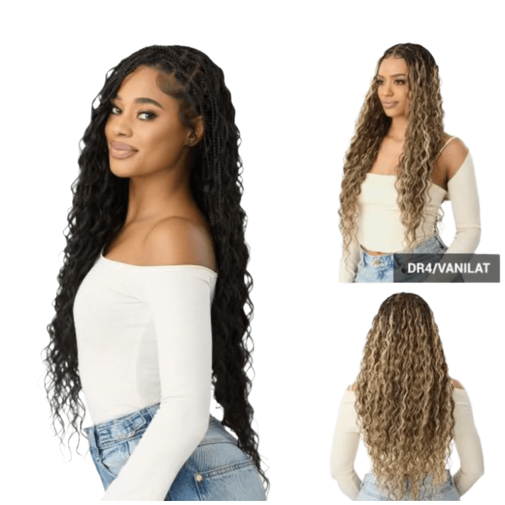 Outre Boho Glueless HD Lace Mermaid Box Braid Wig - 32 display picture 1