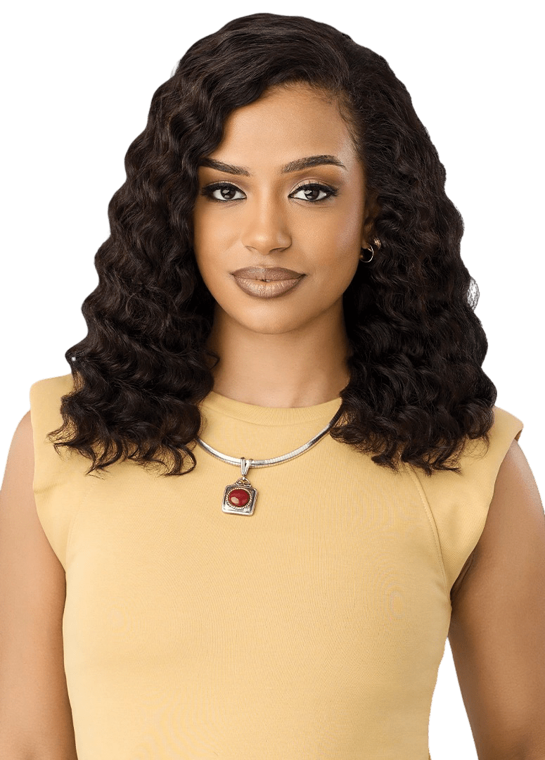Outre EverRoot 100% Unprocessed Human Hair Half Wig - HH - Deep Wave 16” - Beauty Exchange Beauty Supply