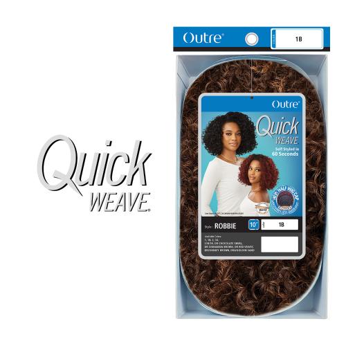 Outre Half Wig Quick Weave – Robbie | Silky Layers with Natural Flow | Available in Classic & Trendy Shades | One Size Fits Most - Beauty Exchange Beauty Supply