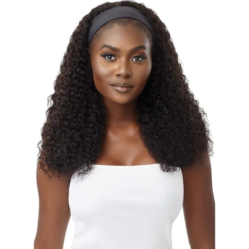 Outre Headband Wig 100 Human Hair Wet & Wavy Headband Wig Bohemian