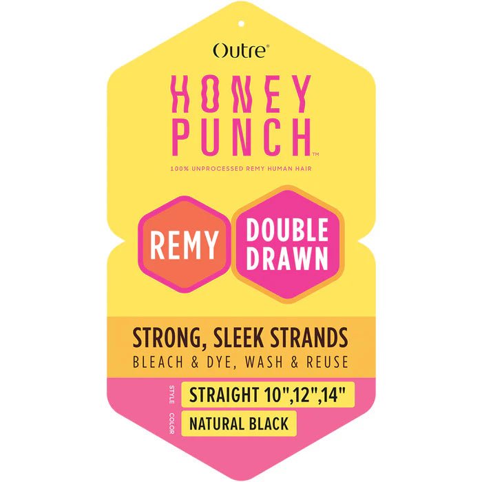 Outre Honey Punch Double Drawn 100% Unprocessed Remy Human Hair – STRAIGHT MULTI | Thick, Silky & Natural | - Beauty Exchange Beauty Supply