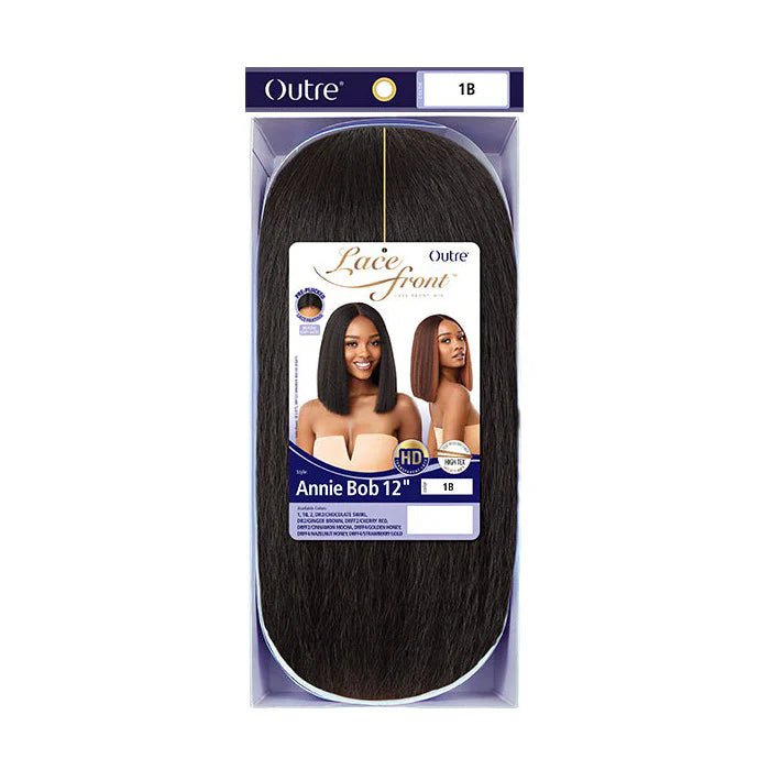 Outre Lace Front Synthetic HD Lace Wig – Annie Bob 12" | Sleek, Sharp, Stylish | HD Melt Bob Cut - Beauty Exchange Beauty Supply