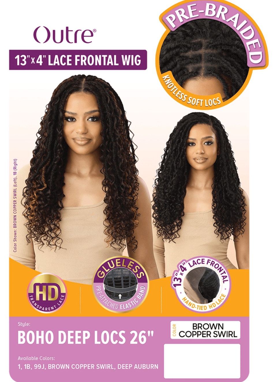 Outre Lace Frontal Wig 13x4 Boho Deep Locs - 26" - Beauty Exchange Beauty Supply