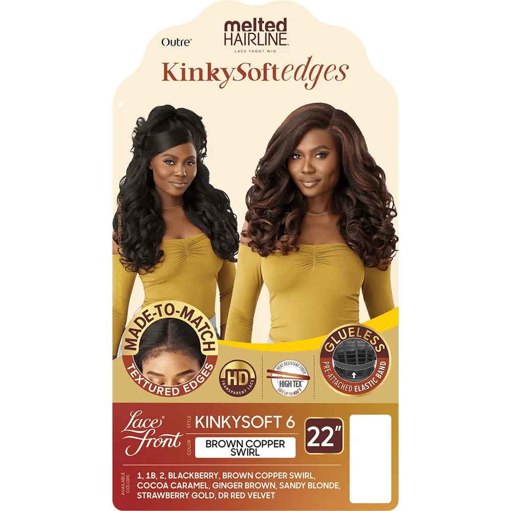 Outre Melted Hairline Kinky Soft Edges HD Lace Front Wig - Kinky Soft 6 - Beauty Exchange Beauty Supply