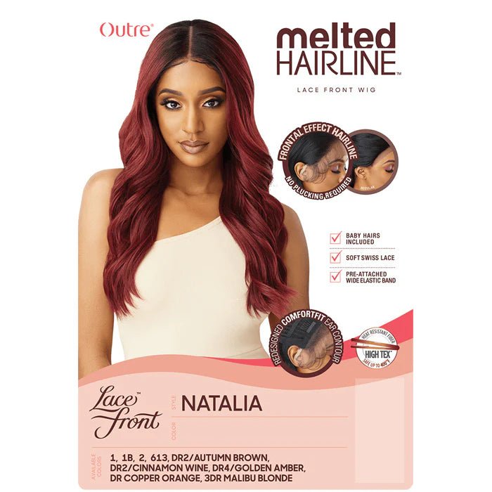 Outre Melted Hairline Lace Front Wig – Natalia | Soft Waves, Seamless Melt | 20” - Beauty Exchange Beauty Supply