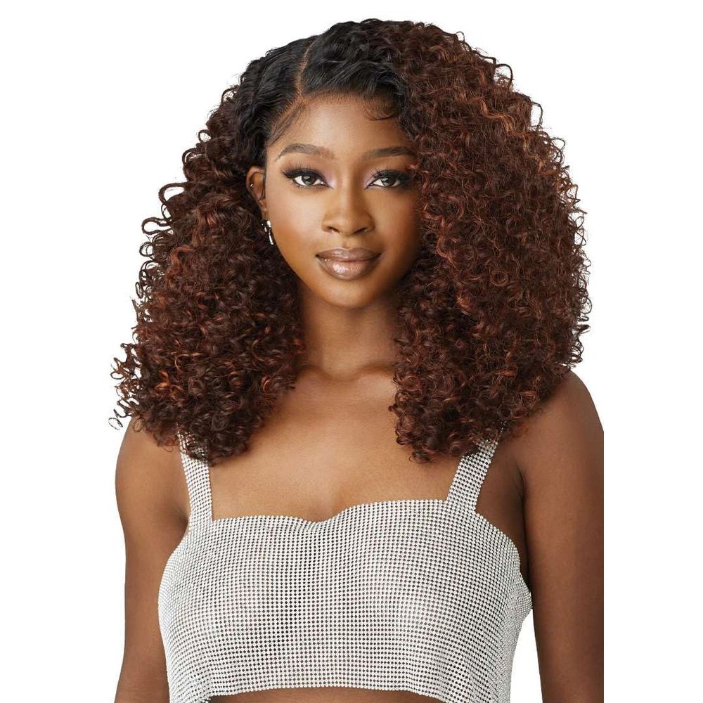 Outre Melted Hairline Swirlista Lace Front Wig โ 103 | Spiral Curl Layers + Seamless HD Lace Bold Colors, Natural Fit - Beauty Exchange Beauty Supply