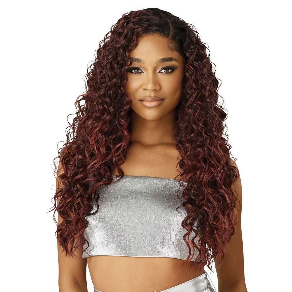 Outre Melted Hairline Swirlista Lace Front Wig – 111 | Rich Spiral Texture + Seamless HD Lace Front Natural Look Meets Bold Color Choices - Beauty Exchange Beauty Supply