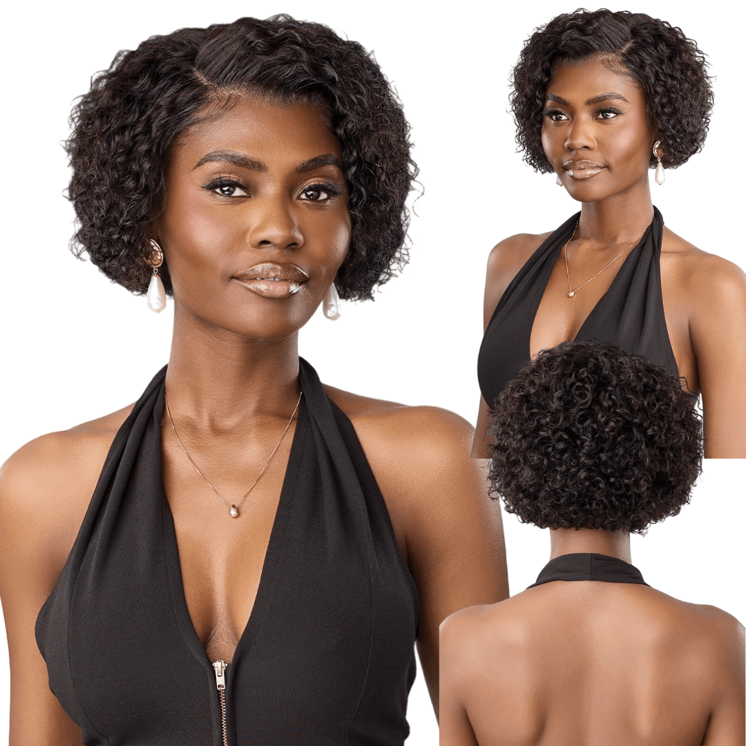 Outre MyTresses Black Label 13x5 Lace Frontal Wig 100% Unprocessed Human Hair - HH-Natural Curly Bob - Beauty Exchange Beauty Supply