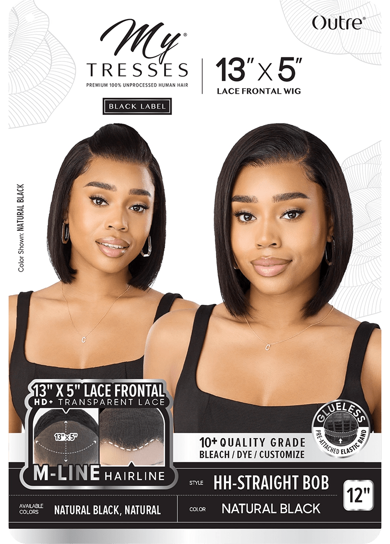 Outre MyTresses Black Label 13x5 Lace Frontal Wig 100% Unprocessed Human Hair - HH-Straight Bob - Beauty Exchange Beauty Supply