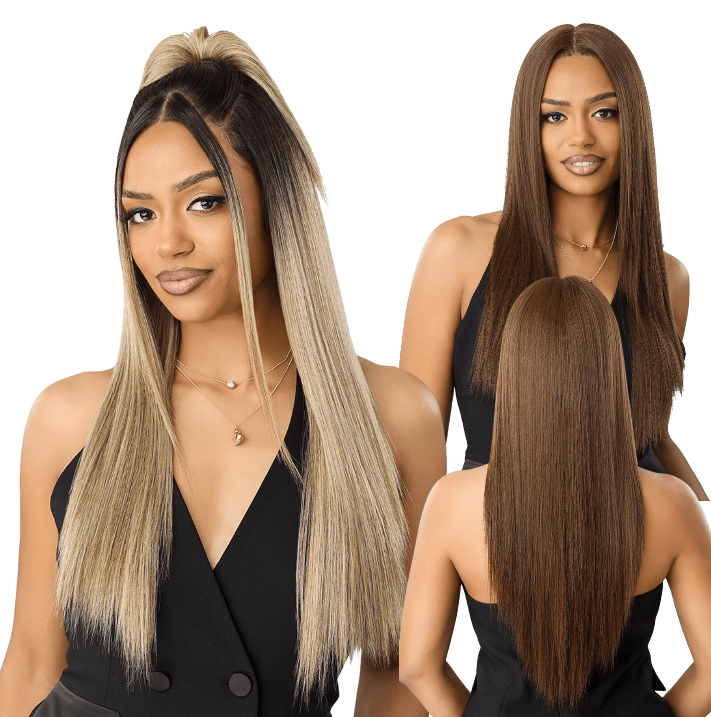 Outre NueBlend Perfect Hairline 13x6 Lace Frontal Wig – HHB Straight 26" - Beauty Exchange Beauty Supply